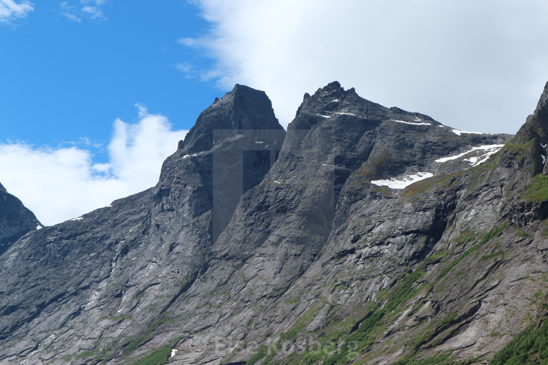 "Mountains near Trollstigen, Norway" stock image