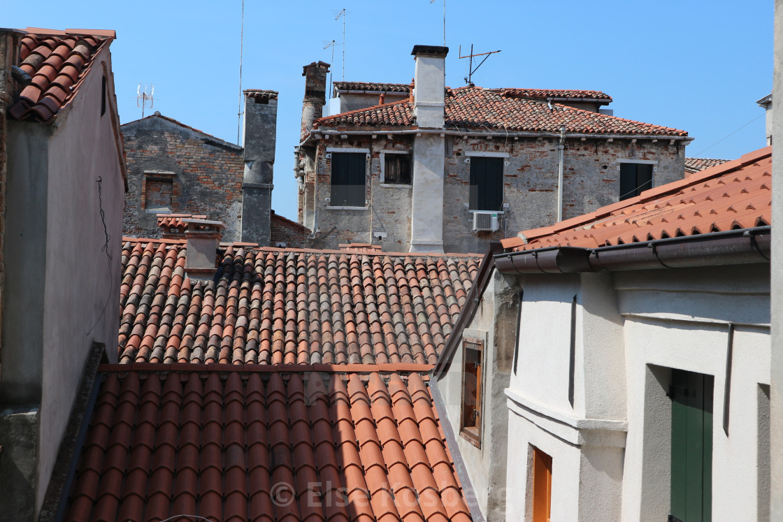 "Rooftops in Venice, Italy." stock image