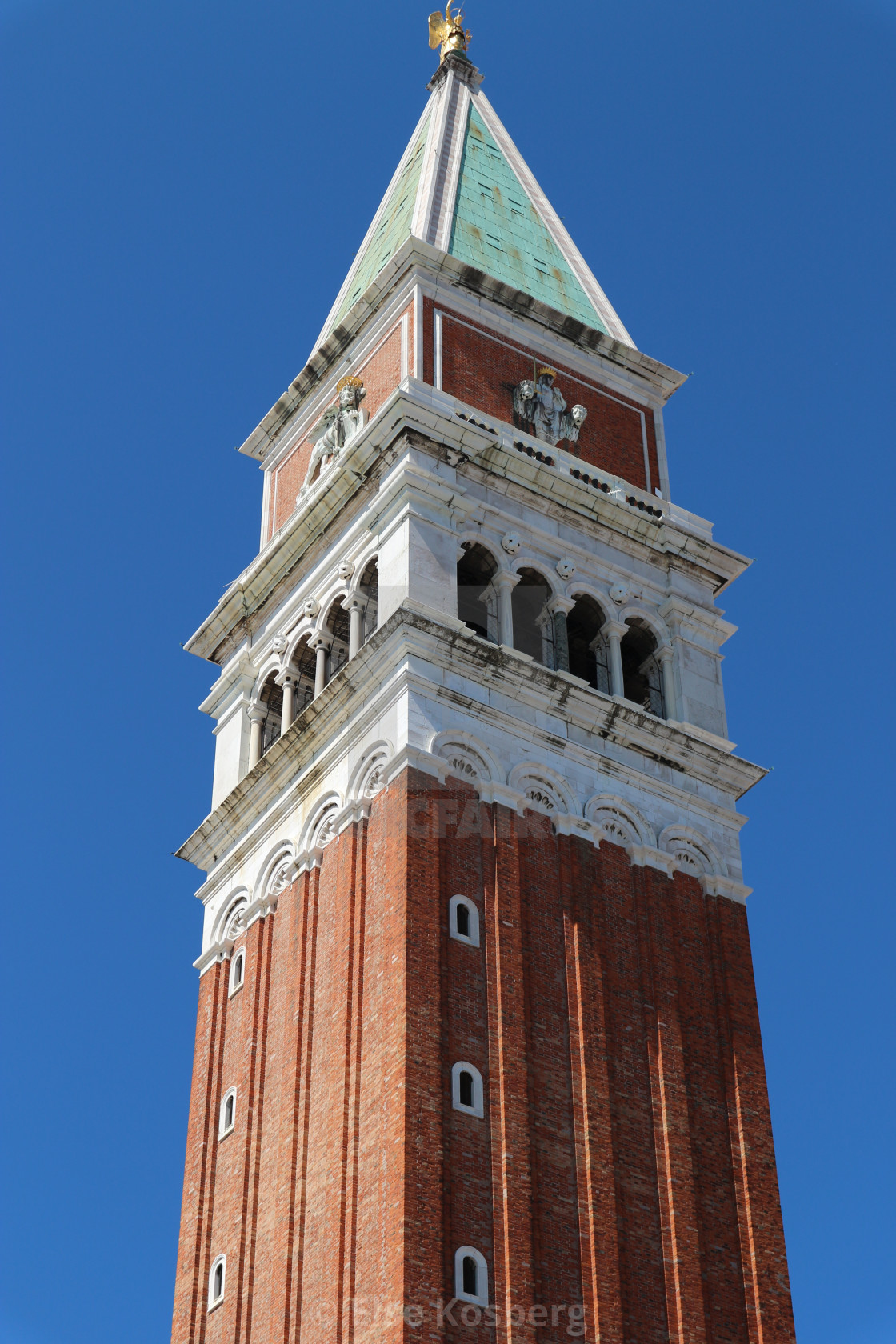 "The tower of The Saint Marcus cathedral in Venice" stock image