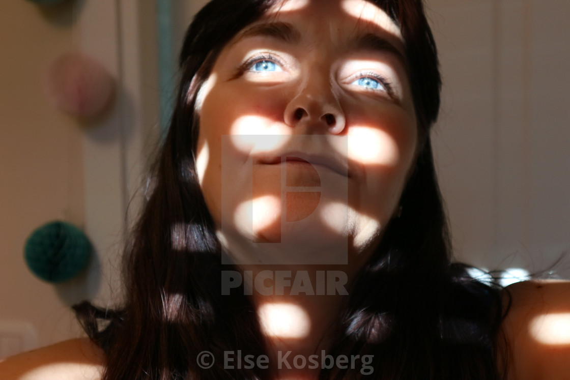 "Behind the blinds in Venice" stock image