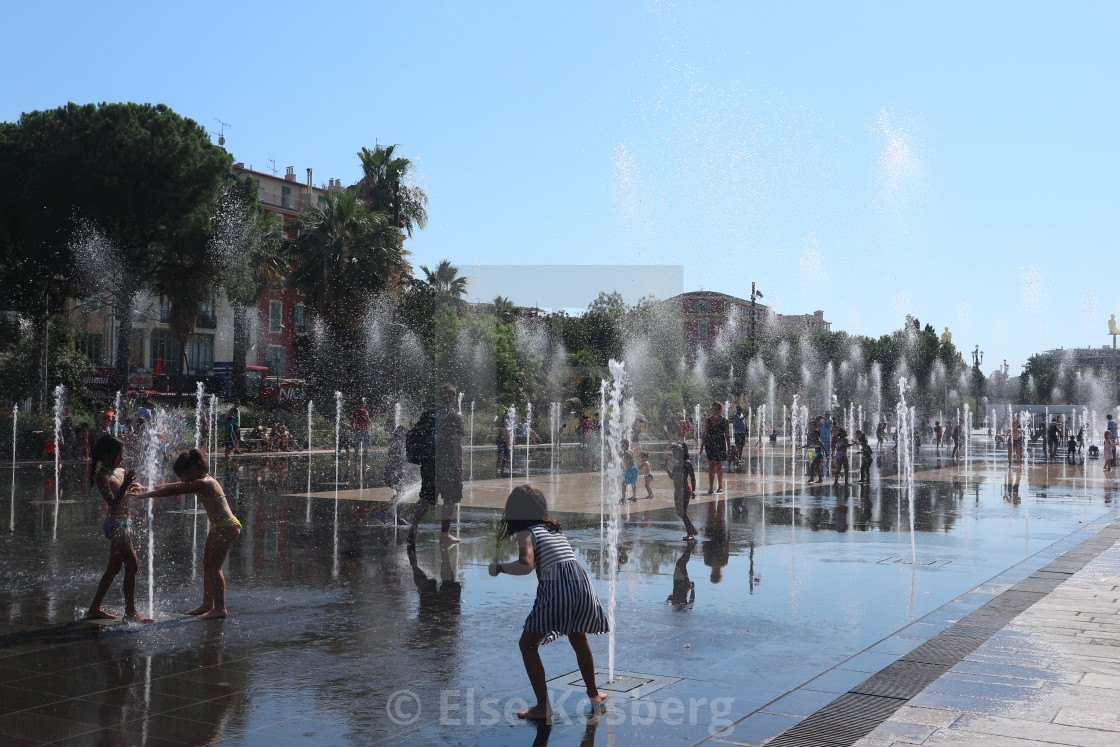 "Water joy in Nice" stock image