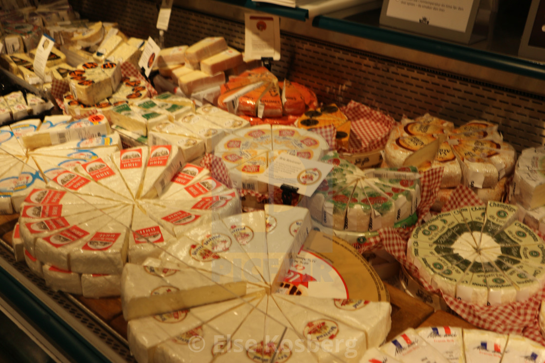 "Cheese at the market" stock image