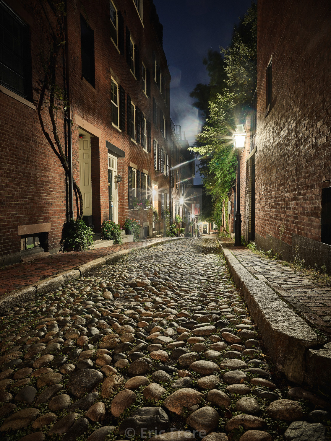 "Acorn Street" by Eric Frere - $40.35 "Acorn Street" stock image