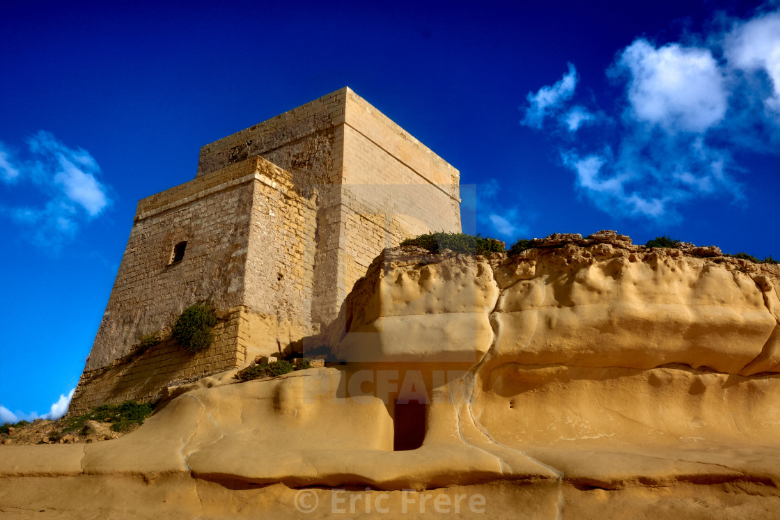 "Xlendi Tower" by Eric Frere - $40.35 "Xlendi Tower" stock image