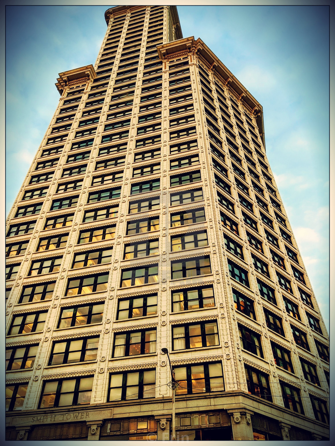 "Up the Smith Tower" stock image