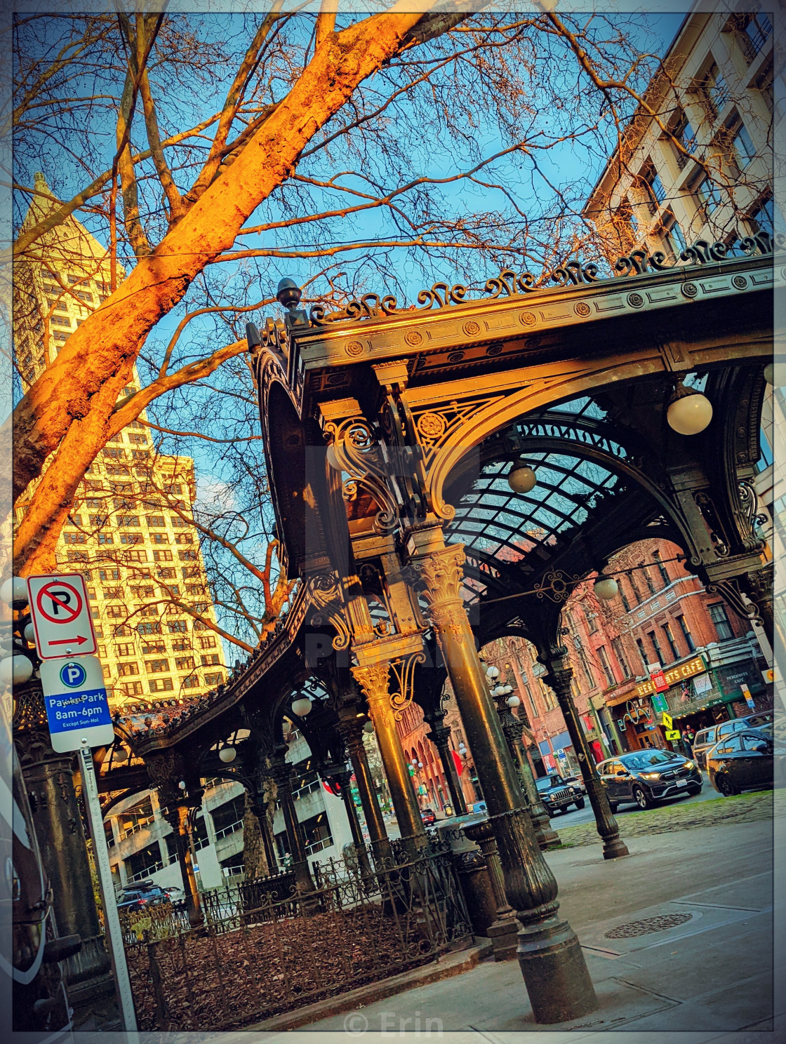 "Pioneer Square Pergola, 2022" stock image