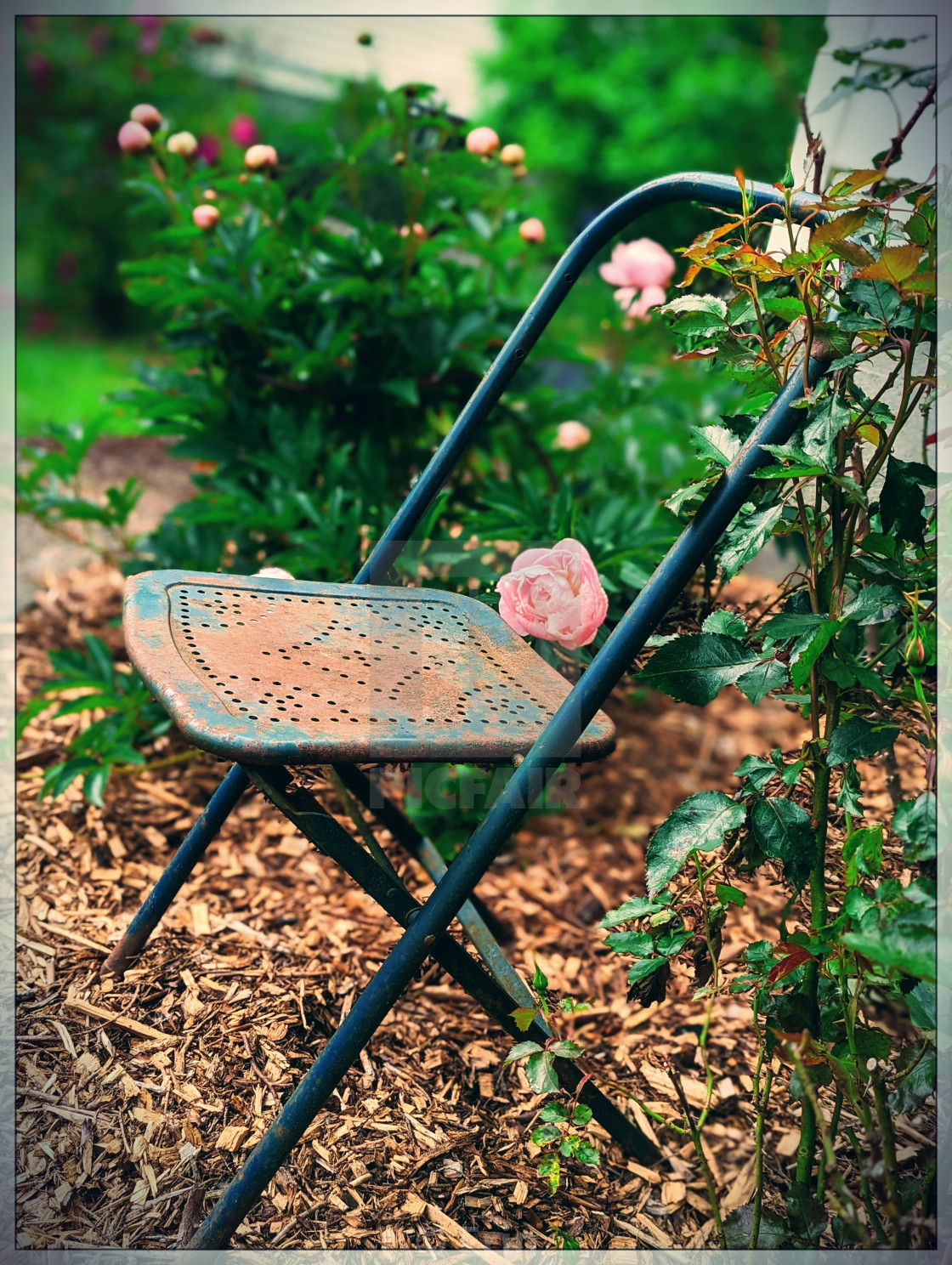 "June Garden Chair" stock image