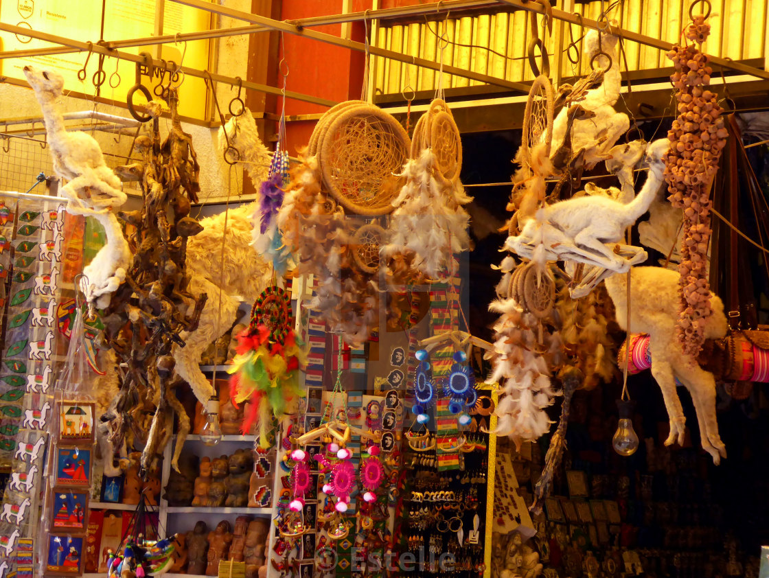 "Witches market dry lama and dreams catcher" by Estelle - $15.44 "Witches market dry lama and dreams catcher" stock image