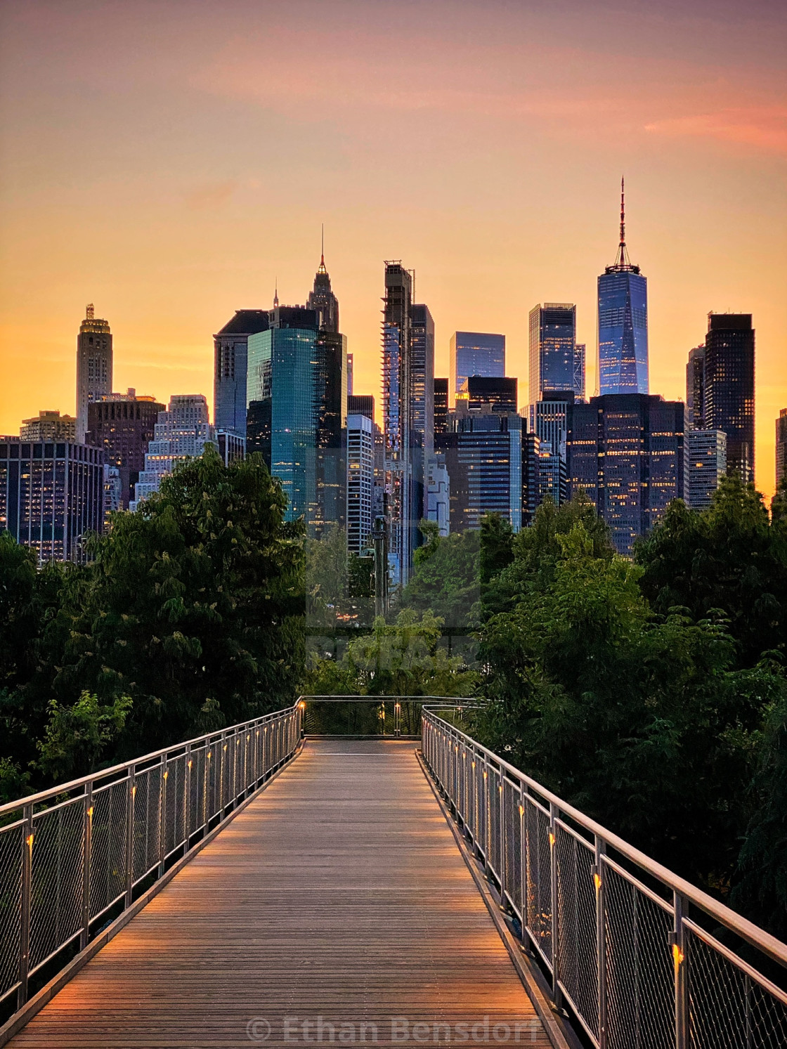 "Manhattan at Sunset" stock image