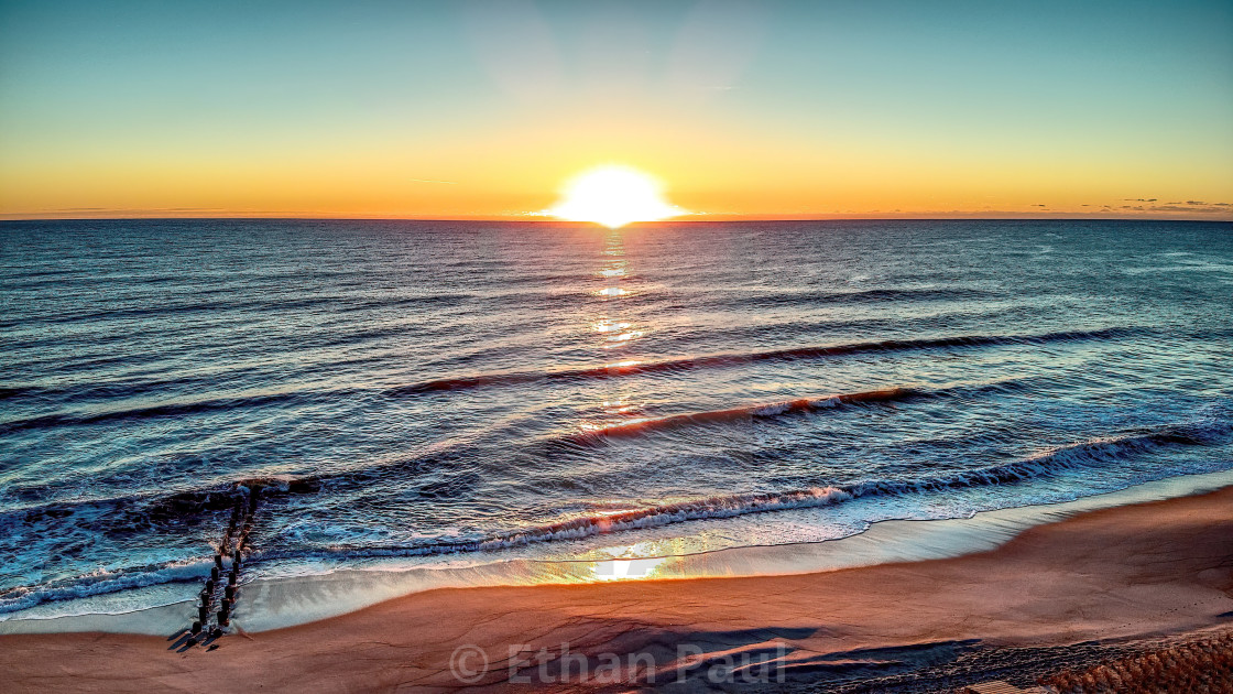 "Sunrise from Mount Street" stock image