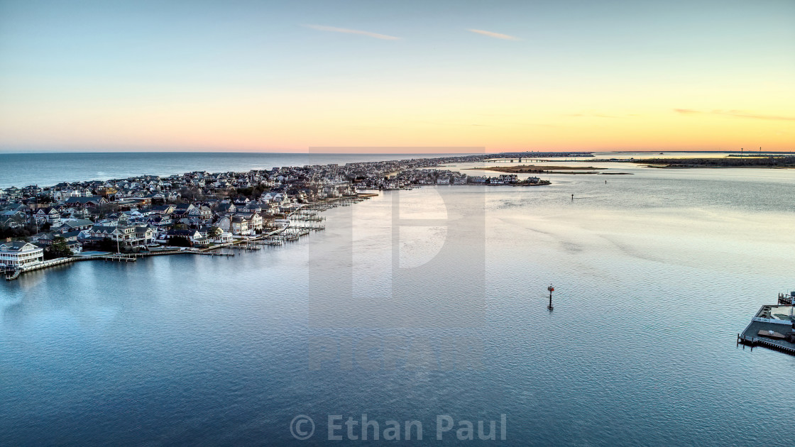 "Winter Over the harbor" stock image