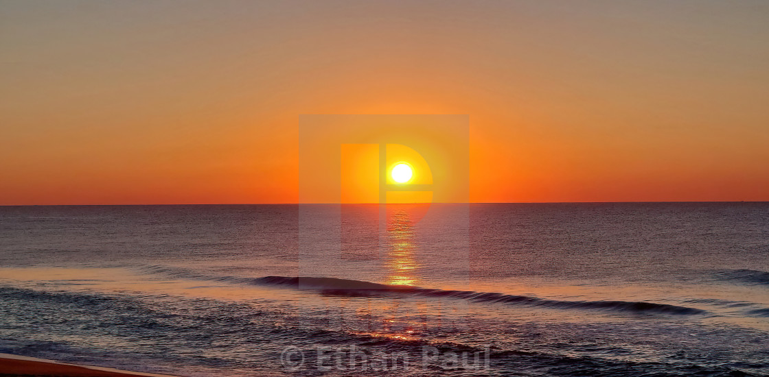 "Big Glowing Sunrise" stock image