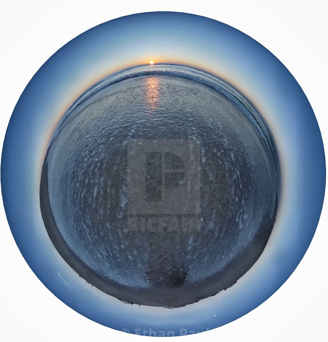 "Sunrise Tiny Planet" stock image