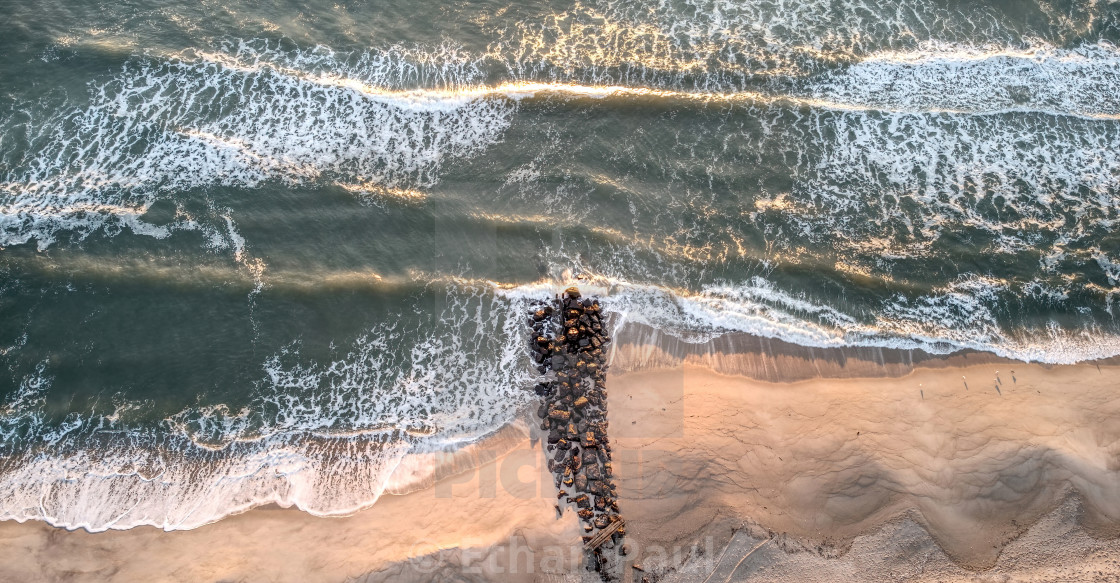 "Waves on the Jetty" stock image