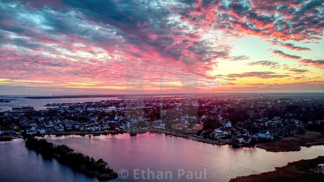 "Puffy Pink Twilight" stock image