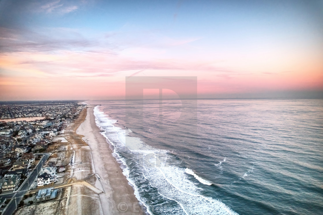 "Winter Sunset on the Coast January 3" stock image