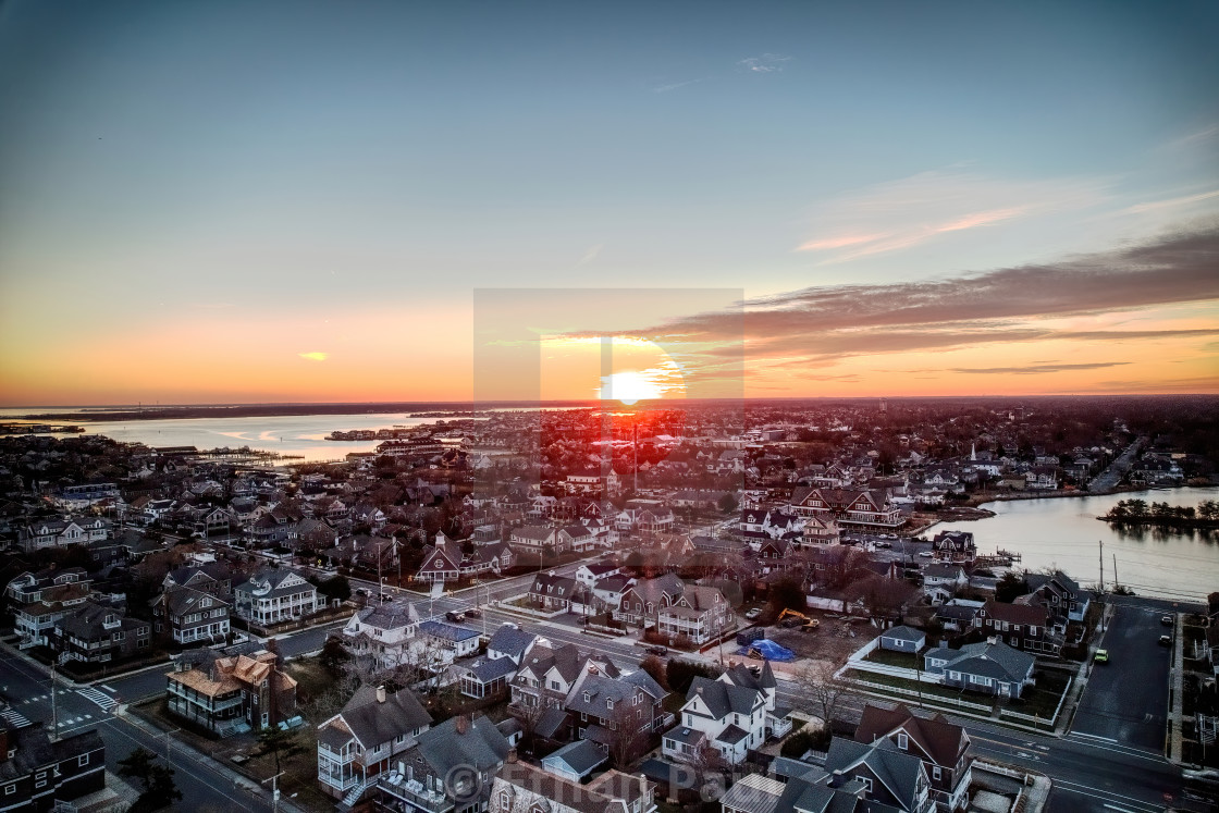 "Winter Sunset on the Coast January 1" stock image