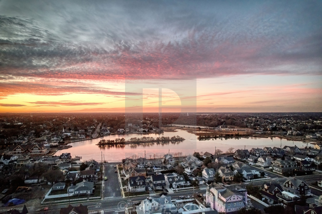 "Winter Sunset on the Coast January 4" stock image