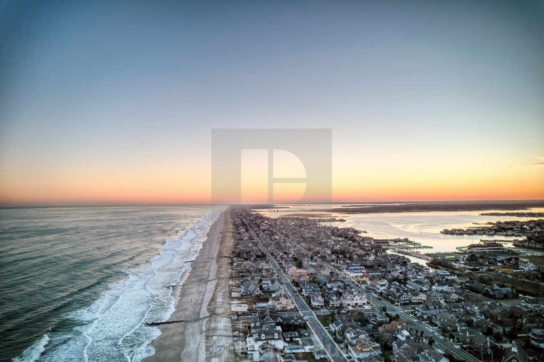 "Winter Sunset on the Coast January 2" stock image