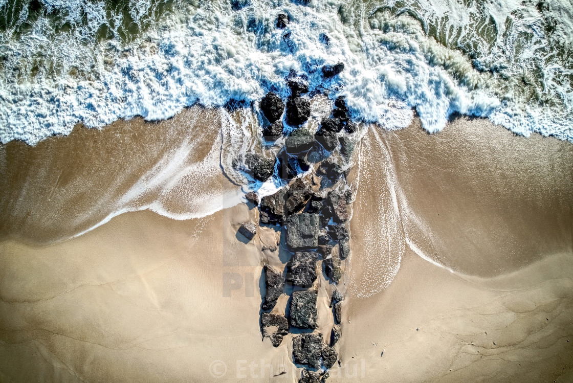 "Winter Waves on the Jetty 4" stock image