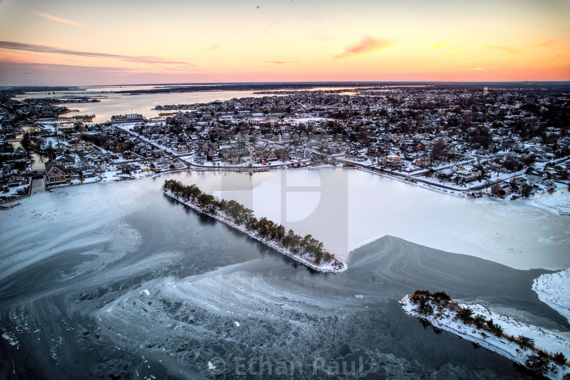 "Big Snow at the Shore" stock image