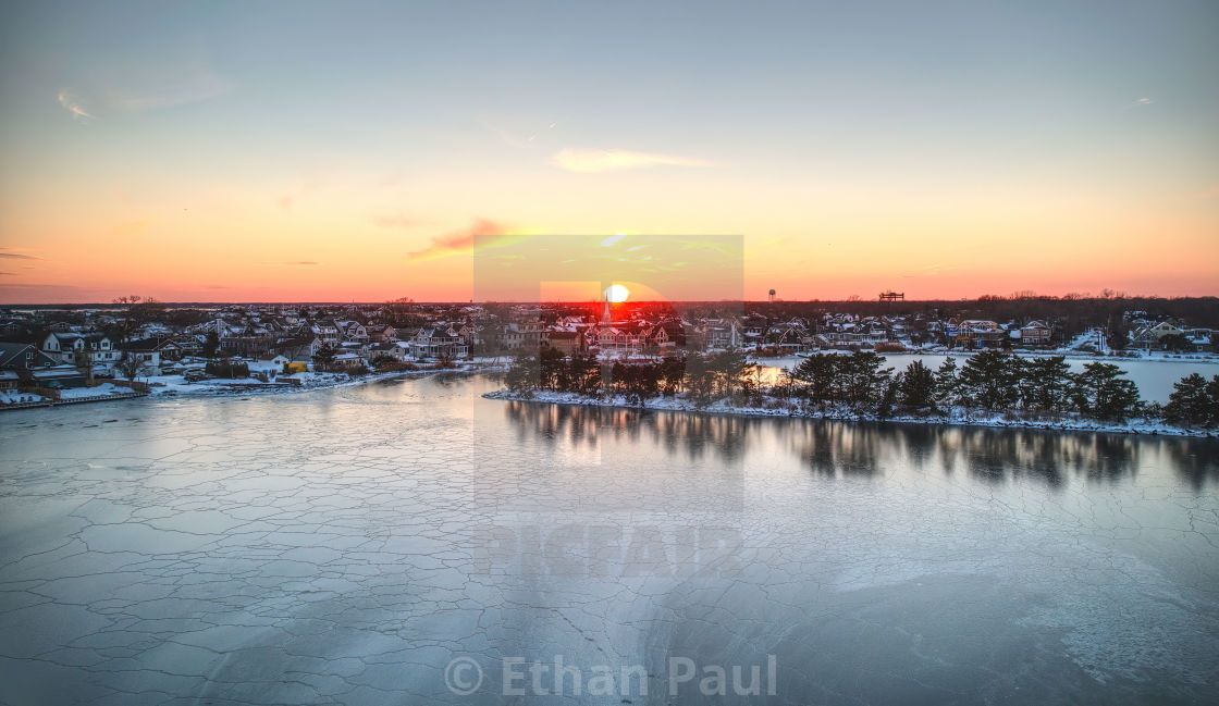 "Big Snow at the Shore" stock image