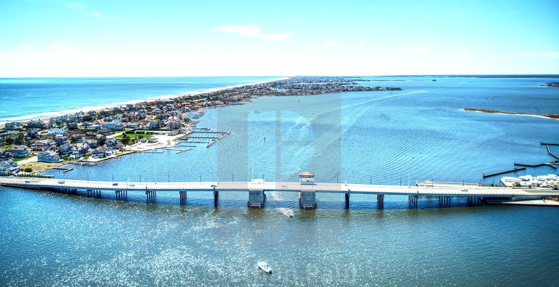 "Mantoloking Bridge on a Spring Day" stock image