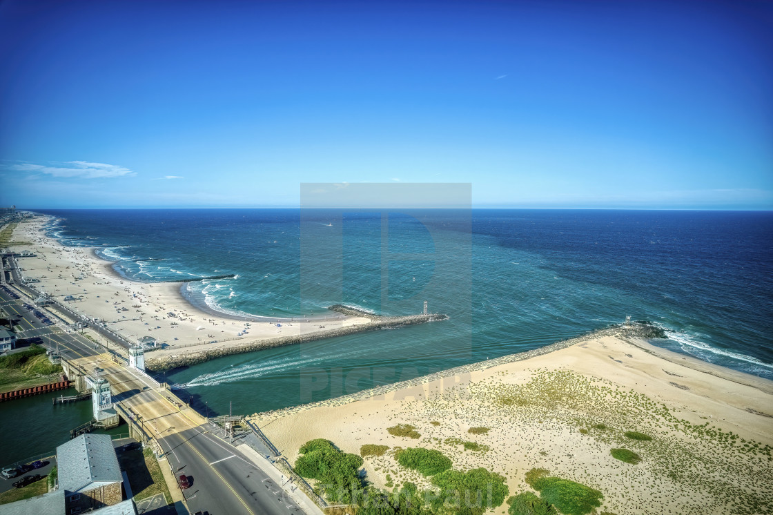 "Shark River Draw bridge and Inlet" stock image