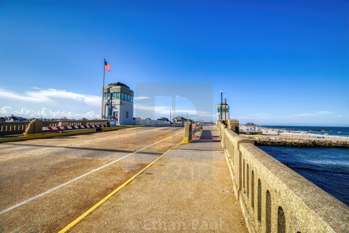 "The Shark River Draw from the Sidewalk" stock image