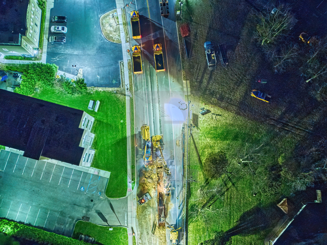 "Night Construction" stock image