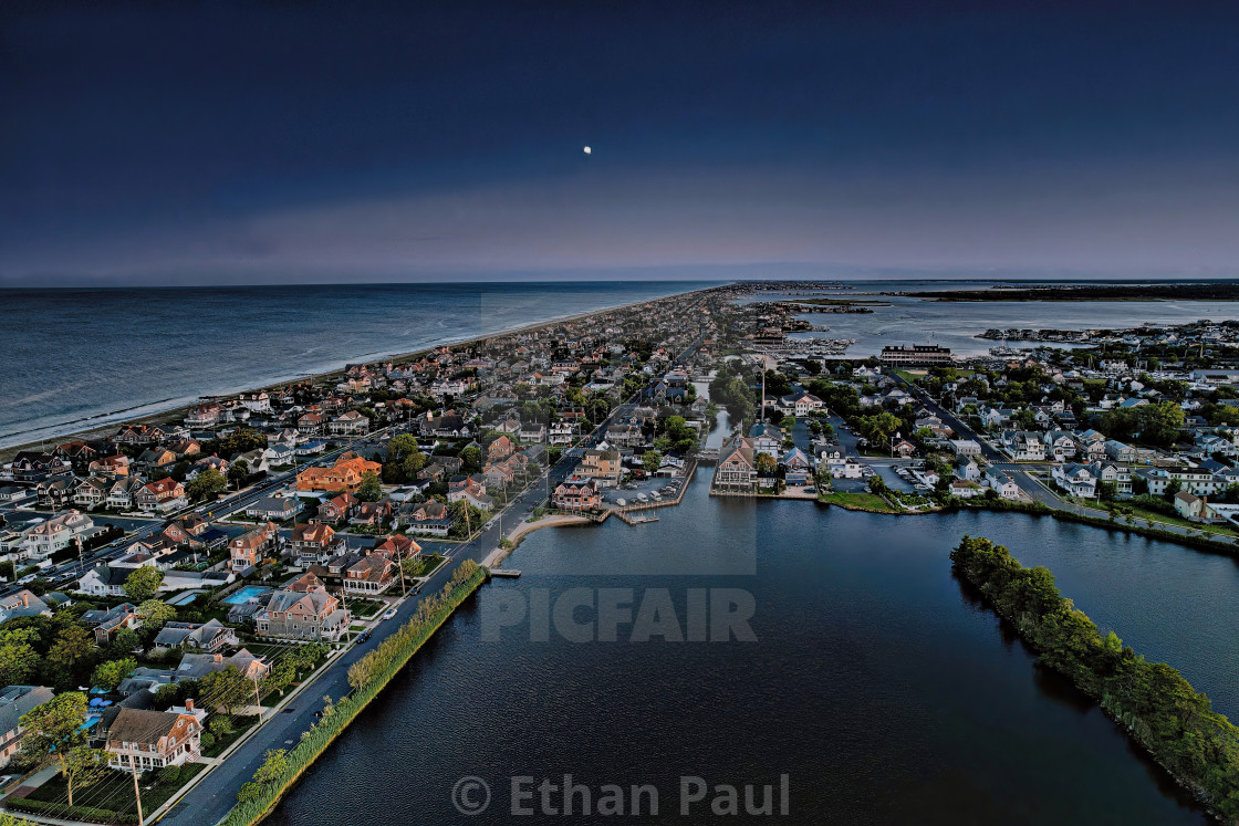 "Night Falls on Bay Head" stock image