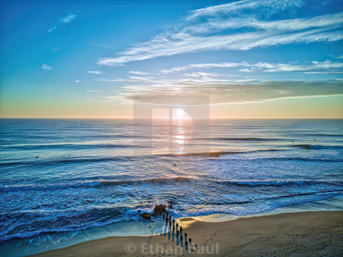 "New years Day Sunrise at the Beach" stock image