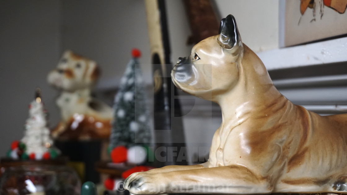 "Vintage Ceramic Dog" stock image