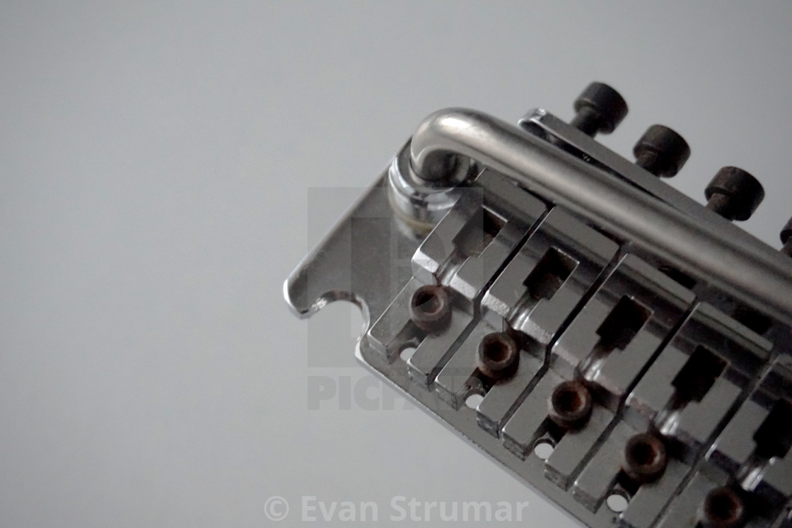 "Vintage Double Locking Guitar Bridge" stock image