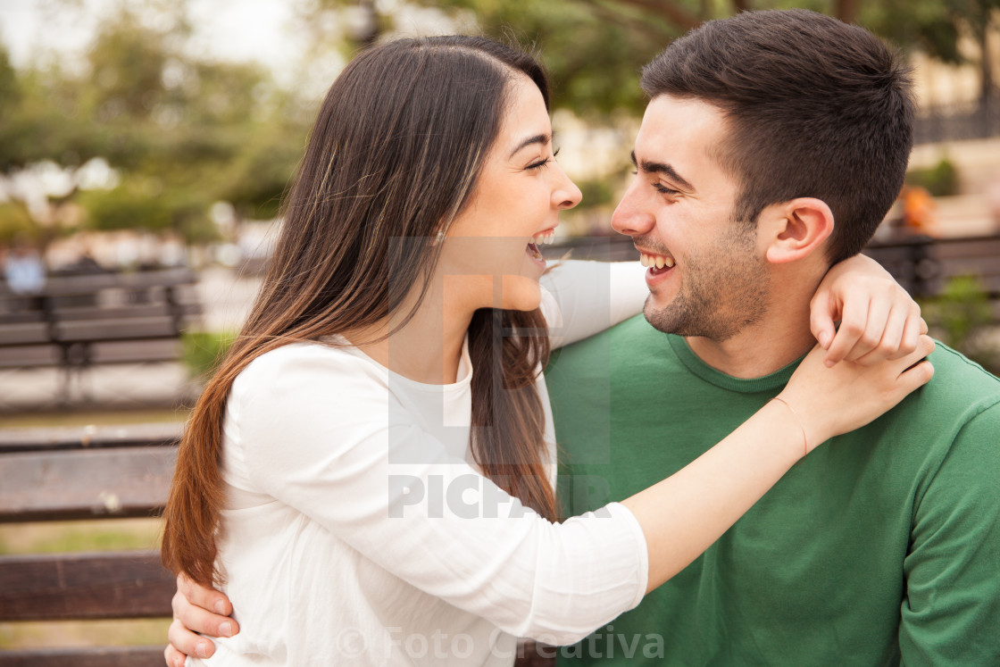 "Beautiful couple having fun together" by Foto Creativa - £3.80 "Beautiful couple having fun together" stock image
