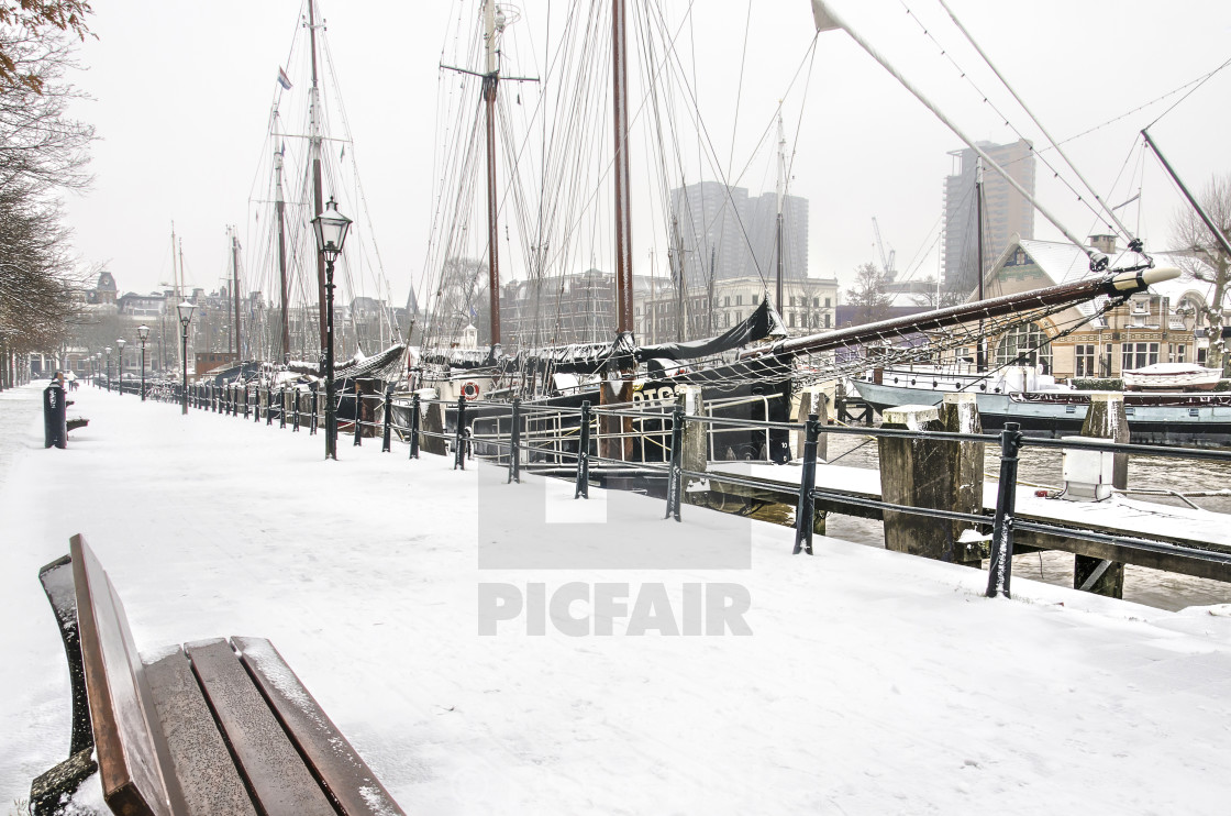 "Veerhaven marina in winter" by Frans Blok - $15.41 "Veerhaven marina in winter" stock image