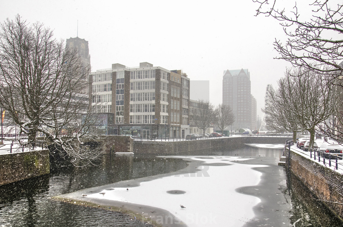 "Steigersgracht canal in winter" stock image