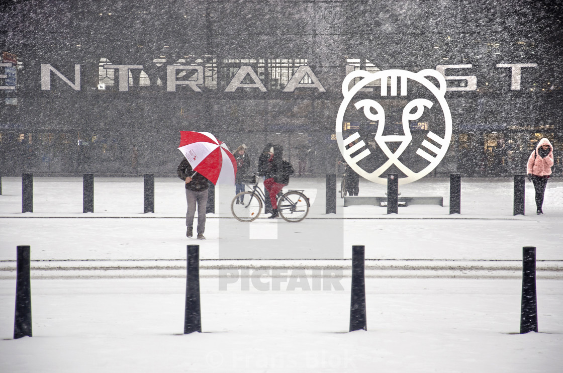 "Blizzard at the central station" by Frans Blok - $15.41 "Blizzard at the central station" stock image
