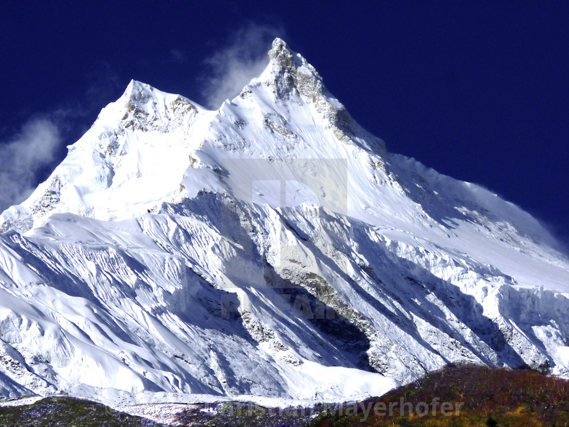 "Manaslu Mountain" by Franz Christian Mayerhofer - $35.55 "Manaslu Mountain" stock image