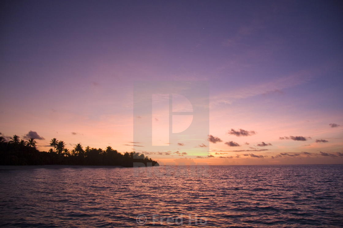 "Beautiful purple sunset in Maldives" by Fred Ho - £18.60 "Beautiful purple sunset in Maldives" stock image