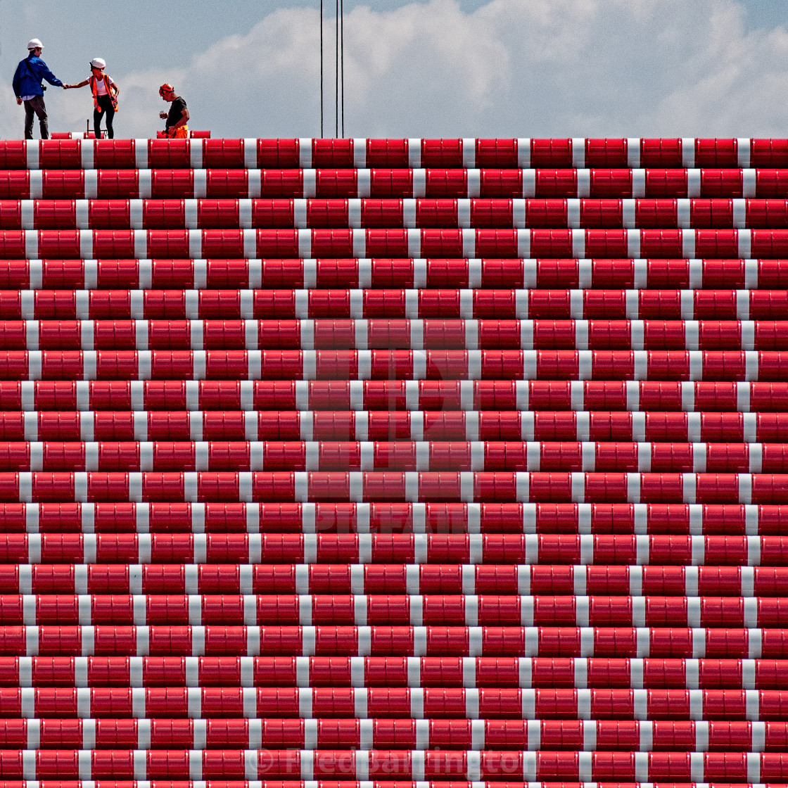 "High Level Meeting at The Mastaba by Christo" stock image