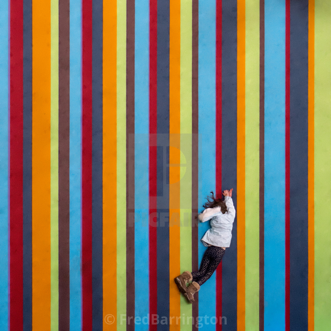 "Child among the Stripes" stock image