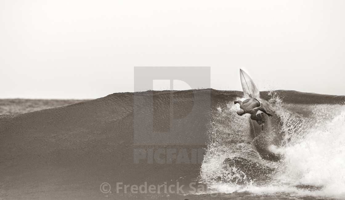 "Surfing in Puerto Rico" stock image