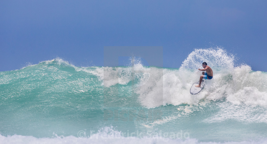 "Surfing in Puerto Rico" stock image