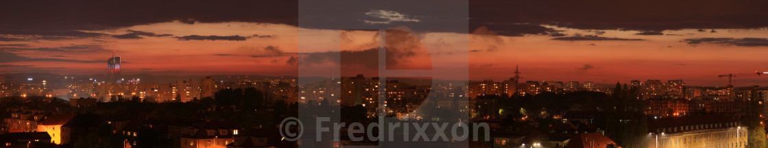 "High resolution evening panorama of Gdansk, Poland." by Fredrixxon - £14.88 "High resolution evening panorama of Gdansk, Poland." stock image