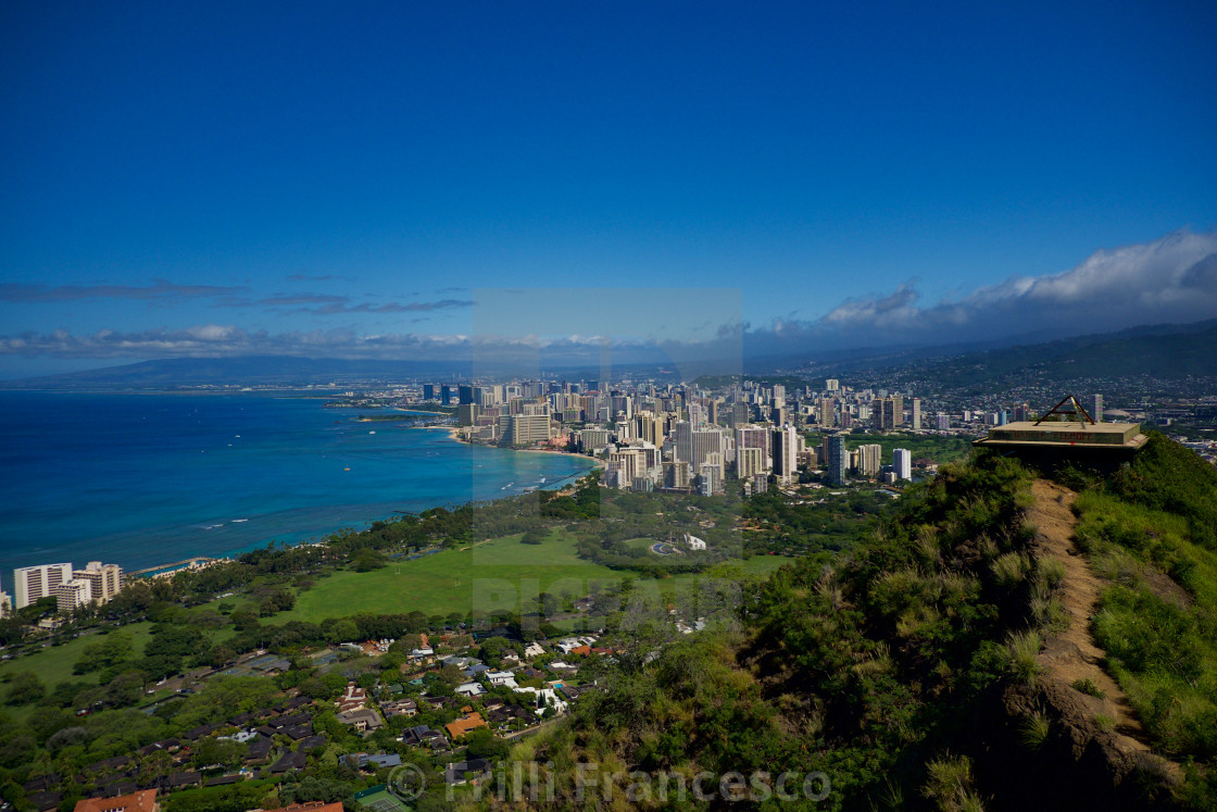 "Waikiki panorama" stock image