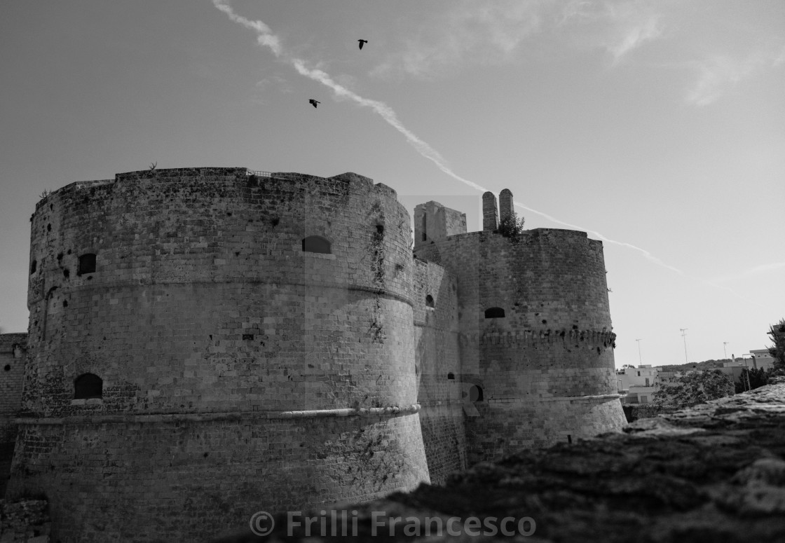 "Otranto Castle b&w" stock image