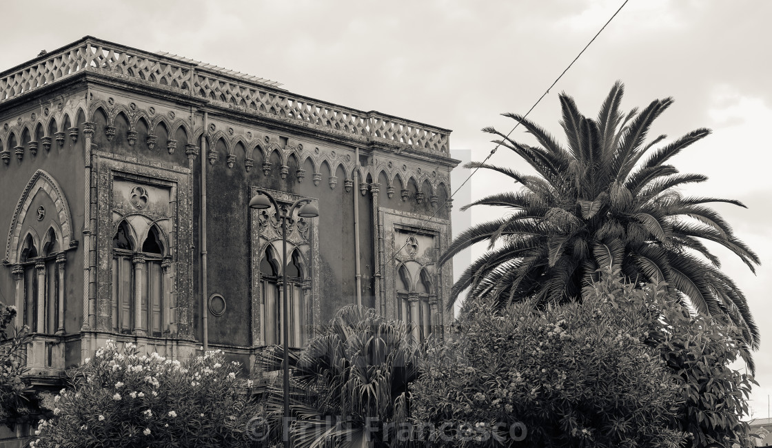 "Palermo Venetian House b&w" stock image