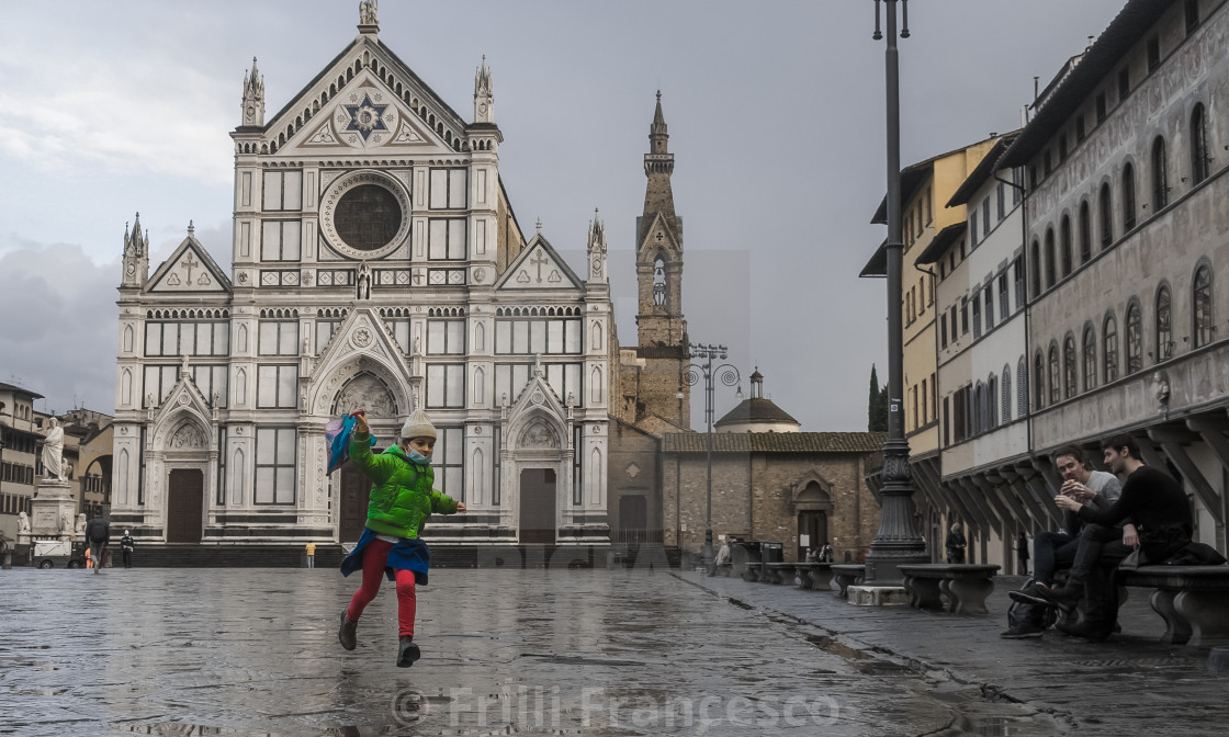 "Santa Croce square mood I" stock image