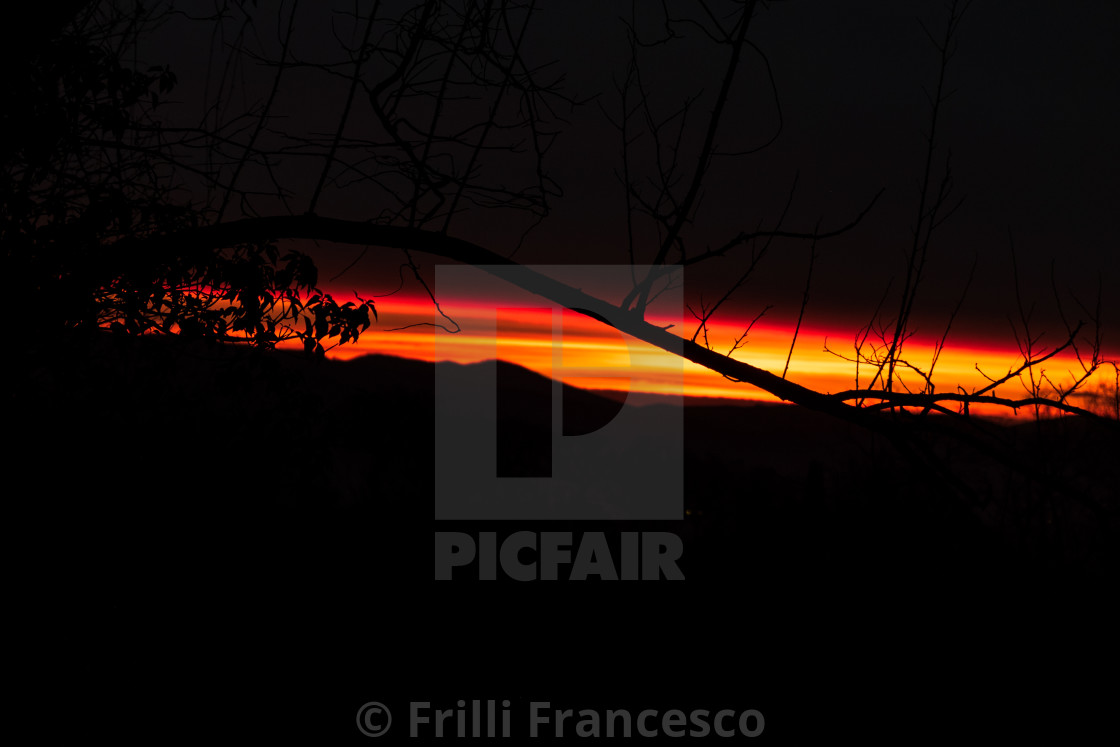 "Red sunset II" stock image